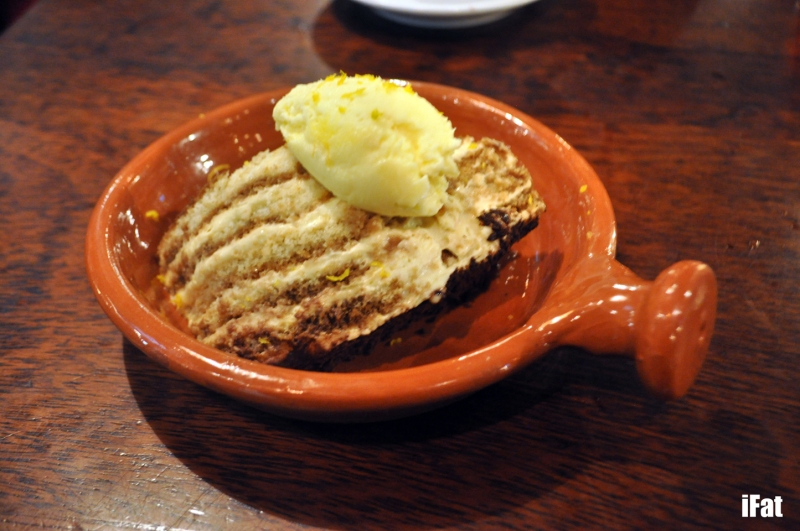 Tiramisu. Coffee-flavoured trifle with orange mascarpone & chocolate.